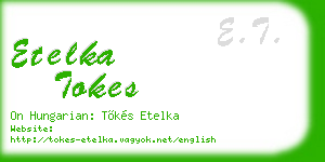 etelka tokes business card