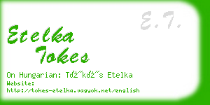 etelka tokes business card